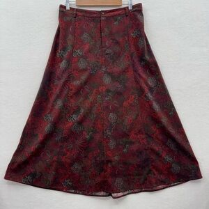 Christopher & Banks Women’s 14W Mole Skin Elastic Waist Midi Skirt